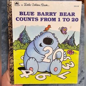 Vintage Little Golden Book: Blue Barry Bear Counts from 1 to 20